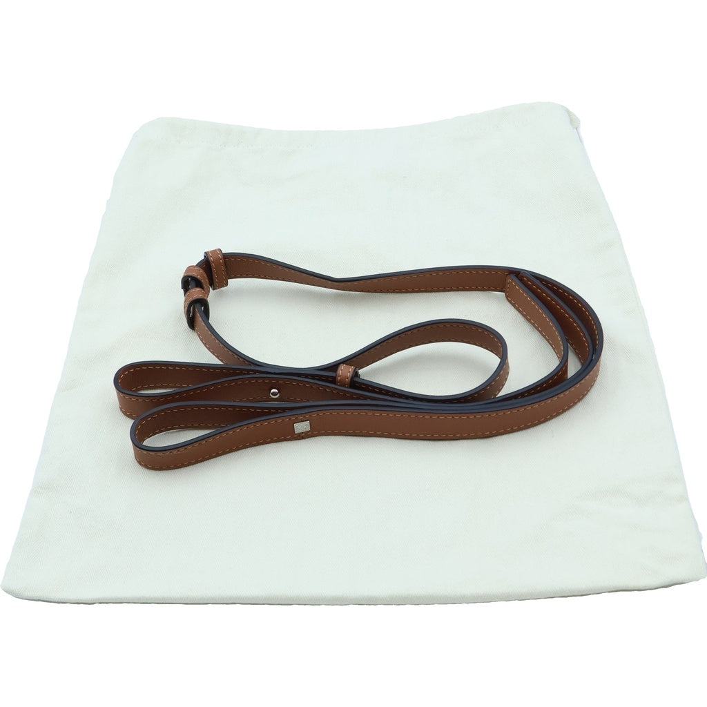 LOEWE(ロエベ) ハンモック ドローストリングバッグ 2WAYハンドバッグ ショルダーバッグ ブラウン レザー シルバー金具 レディース
