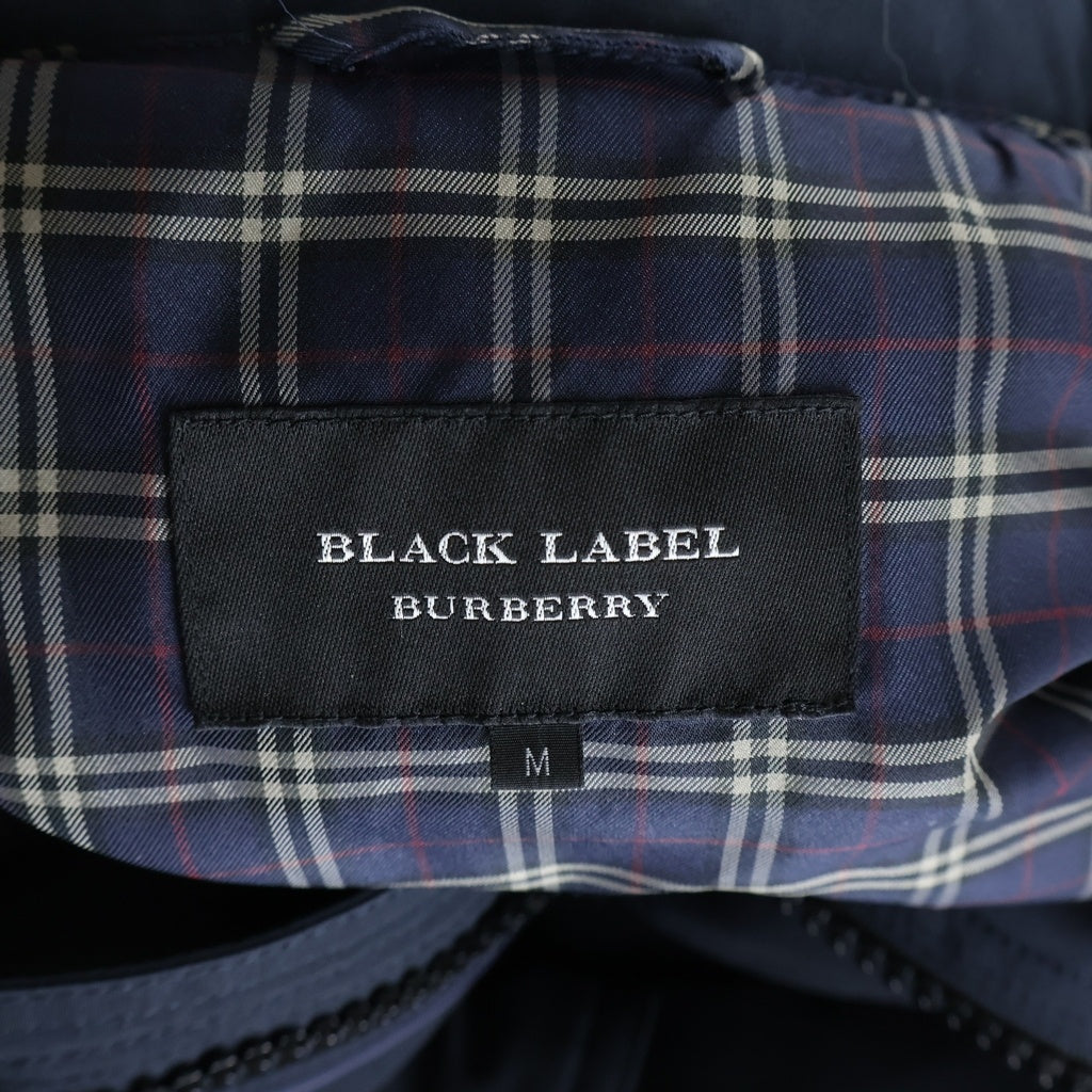 BLACK LABEL CRESTBRIDGE(ブラックレーベルクレストブリッジ) 裏地ノヴァチェック ファーフード付き モッズコート ブラック D1F26-826-28
