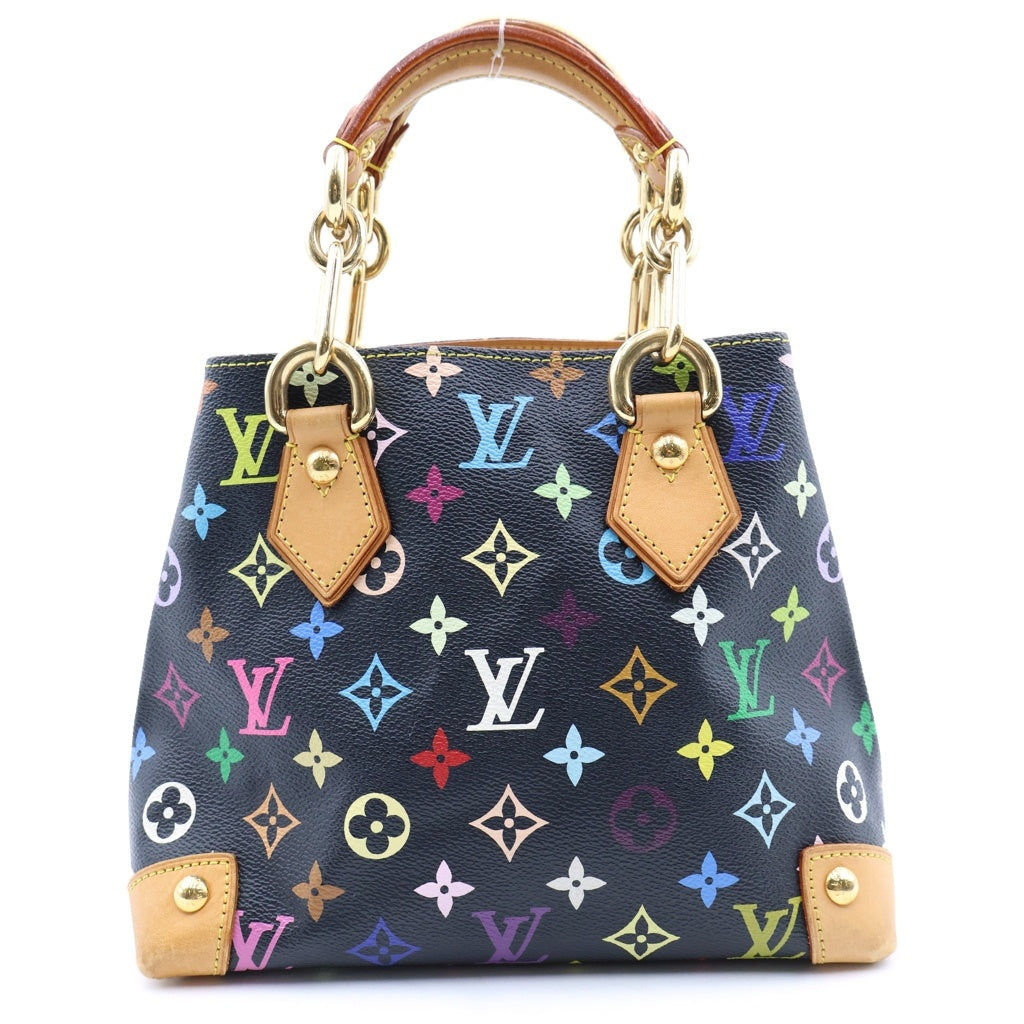 LOUIS VUITTON(ルイヴィトン) モノグラムマルチカラー オードラ ハンドバッグ ブラック×ブラウン ノワール レザー×PVC M40048 ゴールド金具 レディース