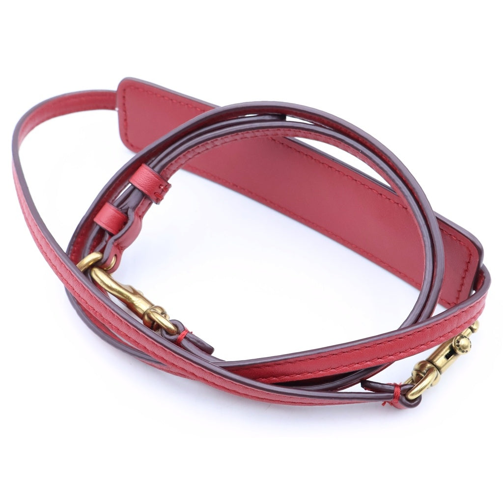 COACH(コーチ) シグネチャー 2WAYバッグ ハンドバッグ ショルダーバッグ レッド×ブラウン レザー×PVC 84228 ゴールド金具