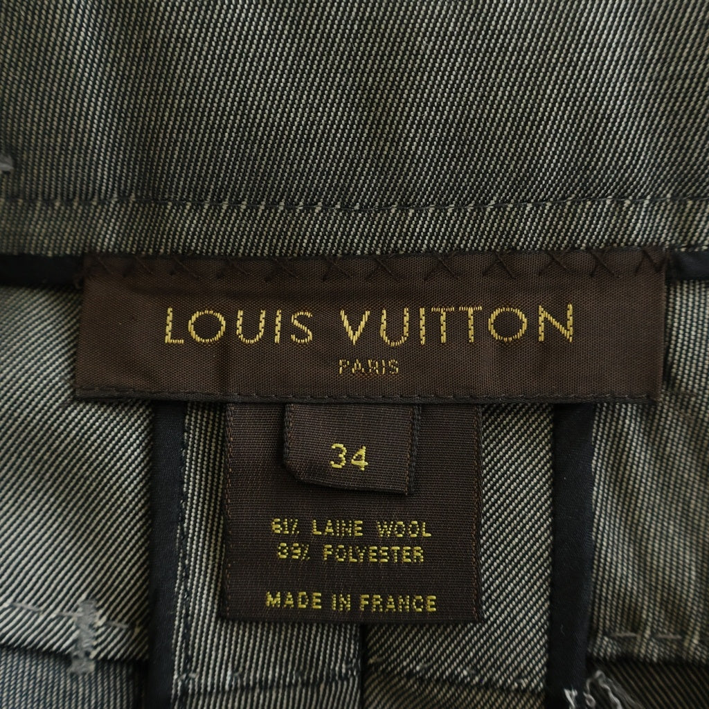 LOUIS VUITTON(ルイヴィトン) ストレート パンツ ウール グレー レディース