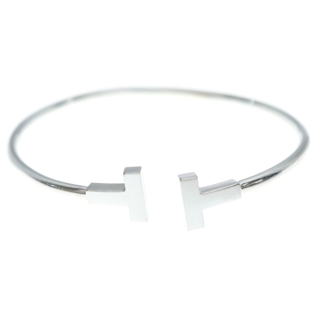 TIFFANY & Co.(ティファニー) Tワイヤー ブレスレット バングル ホワイトゴールド K18WG