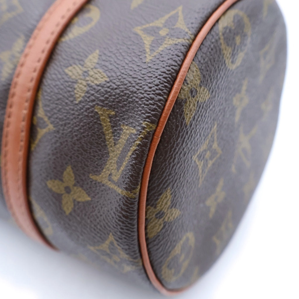 LOUIS VUITTON(ルイヴィトン) モノグラム パピヨン26 ハンドバッグ ボストンバッグ ブラウン レザー×PVC M51386 ゴールド金具