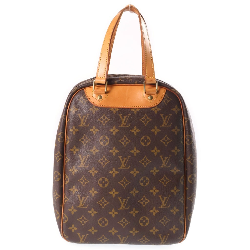 LOUIS VUITTON(ルイヴィトン) モノグラム エクスキュルシオン ハンドバッグ ブラウン レザー×PVC M41450 ゴールド金具