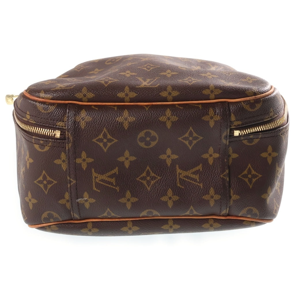 LOUIS VUITTON(ルイヴィトン) モノグラム エクスキュルシオン ハンドバッグ ブラウン レザー×PVC M41450 ゴールド金具