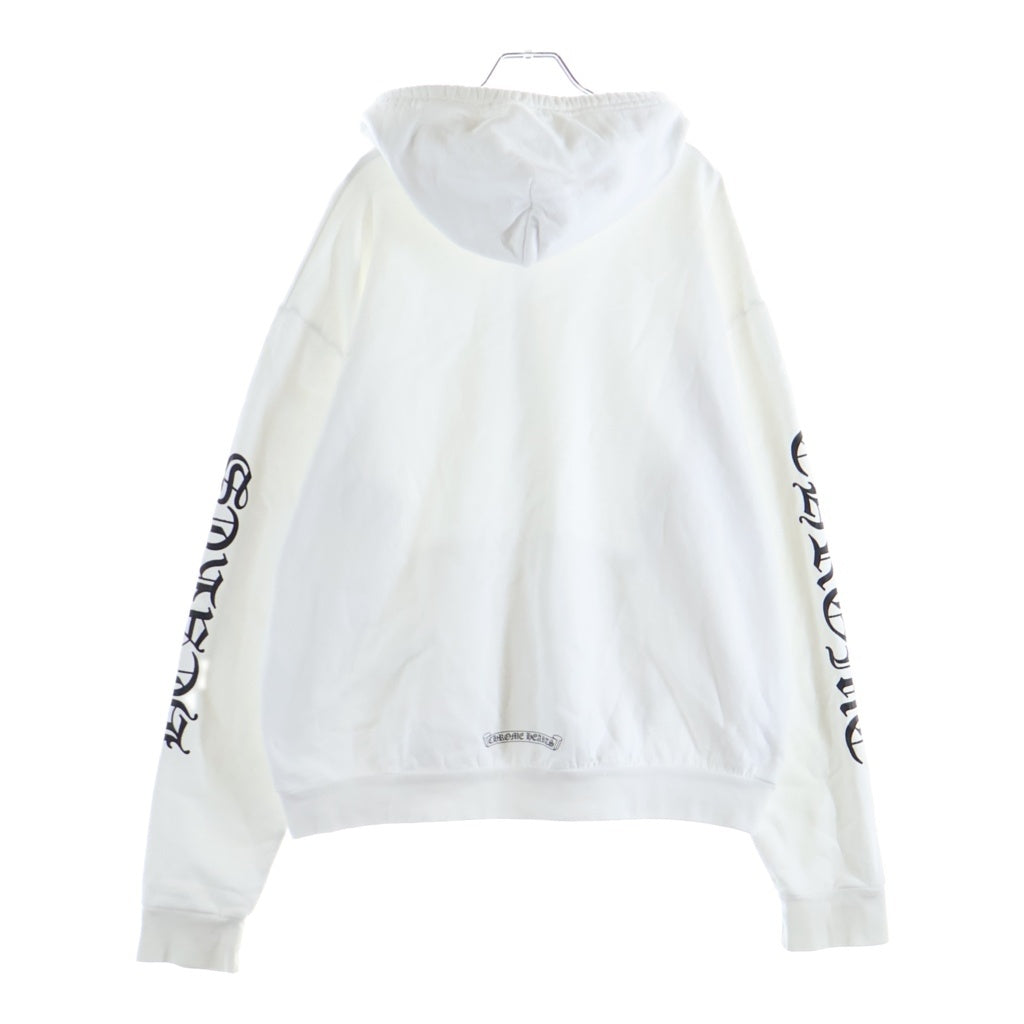 CHROME HEARTS(クロムハーツ) Vertical Arm Logo Zip Up Hoodie バーティカルアームロゴ ジップアップフーディー パーカー ホワイト レディース
