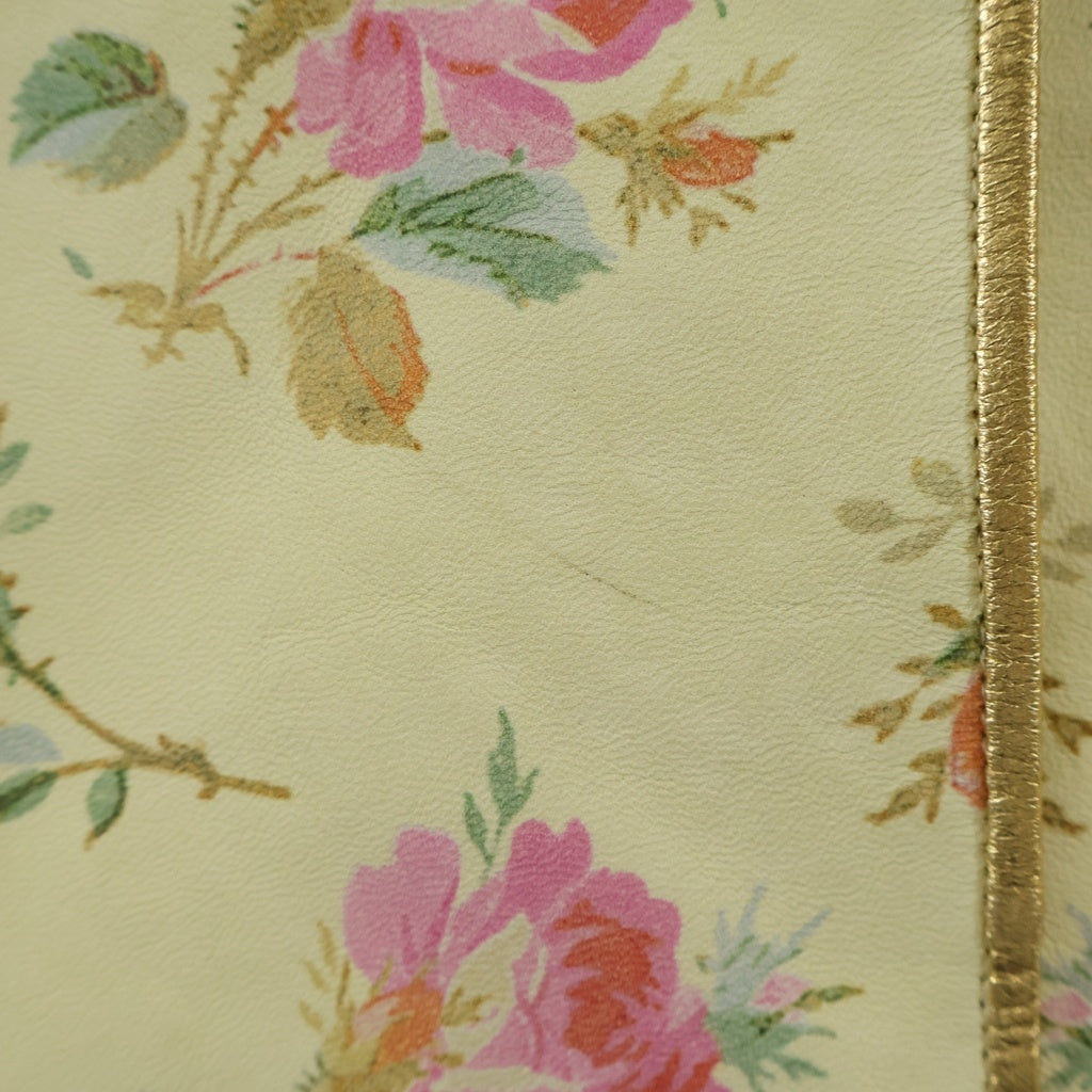 GUCCI(グッチ) ロング コート フラワープリント アウター ベルト付き レザー イエロー