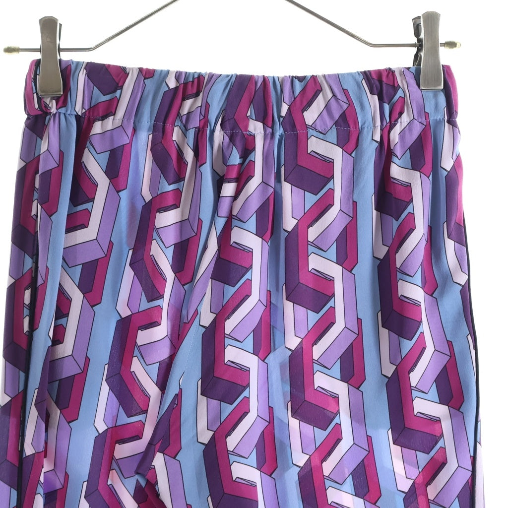 GUCCI(グッチ) イージーパンツ 総柄 シルク パープル マルチカラー 476654 レディース