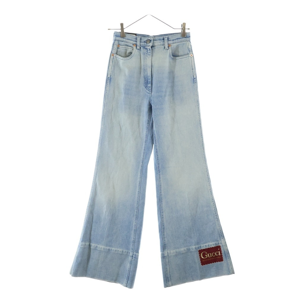 GUCCI(グッチ) ウォッシュド フレアデニム パンツ ブルー 624217 レディース