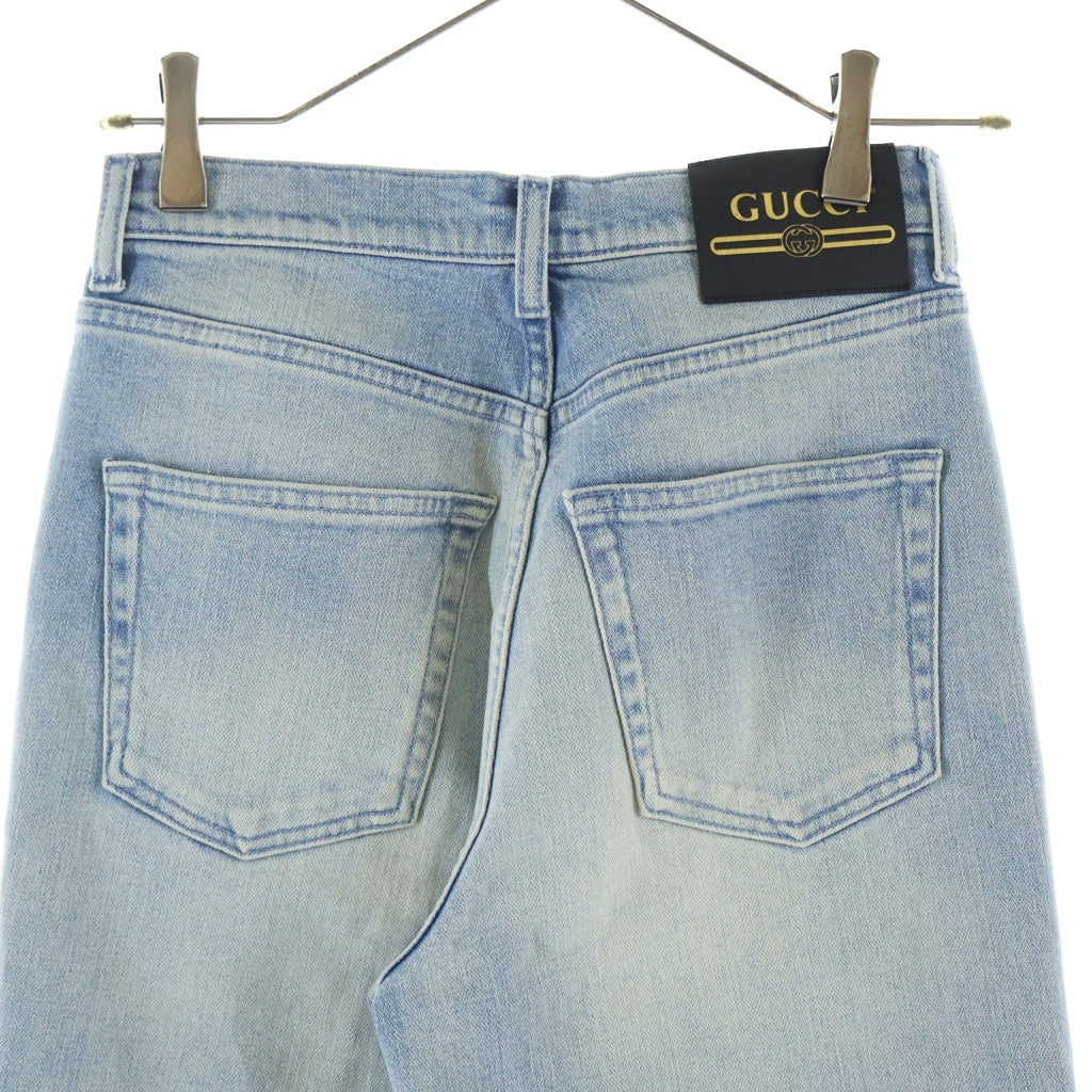 GUCCI(グッチ) ウォッシュド フレアデニム パンツ ブルー 624217 レディース