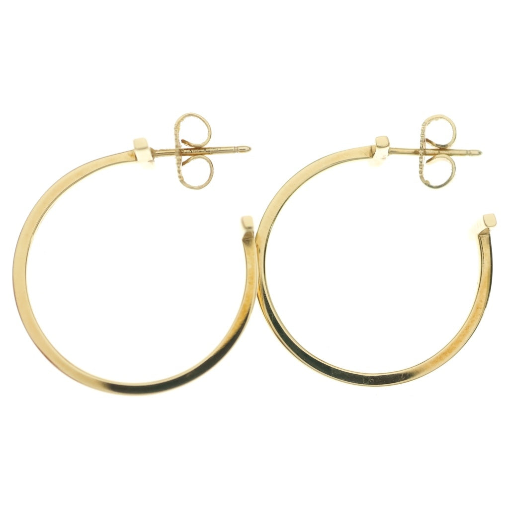 TIFFANY & Co.(ティファニー) Tワイヤー フープ ピアス K18 イエローゴールド レディース