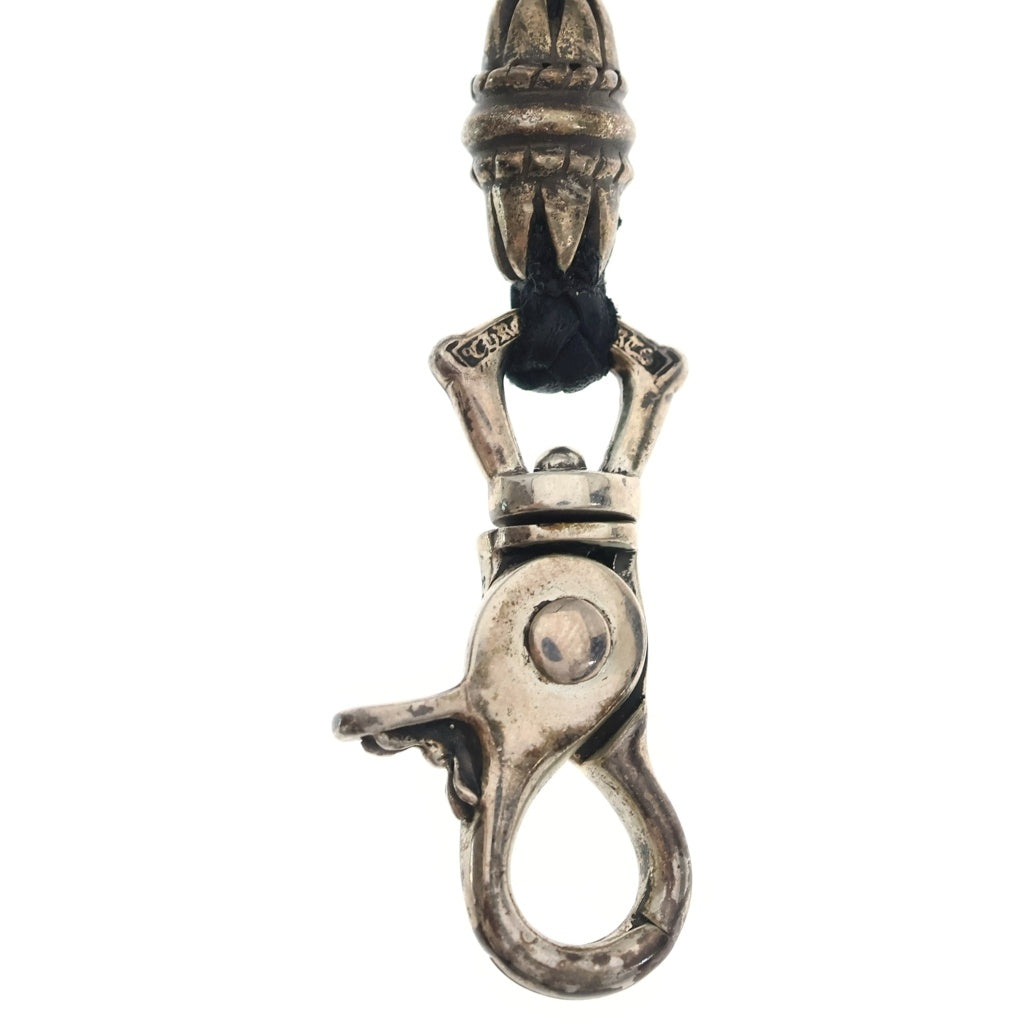 CHROME HEARTS(クロムハーツ) LIPS&TONGUE LANYARS リップ&タン ランヤード クリップホルダー レザーネックレス シルバー/ブラック