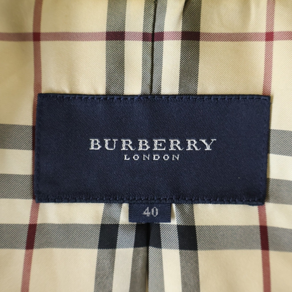 BURBERRY LONDON(バーバリーロンドン) ノバチェック ファーフードダウンジャケット ブラック FC011-826-09