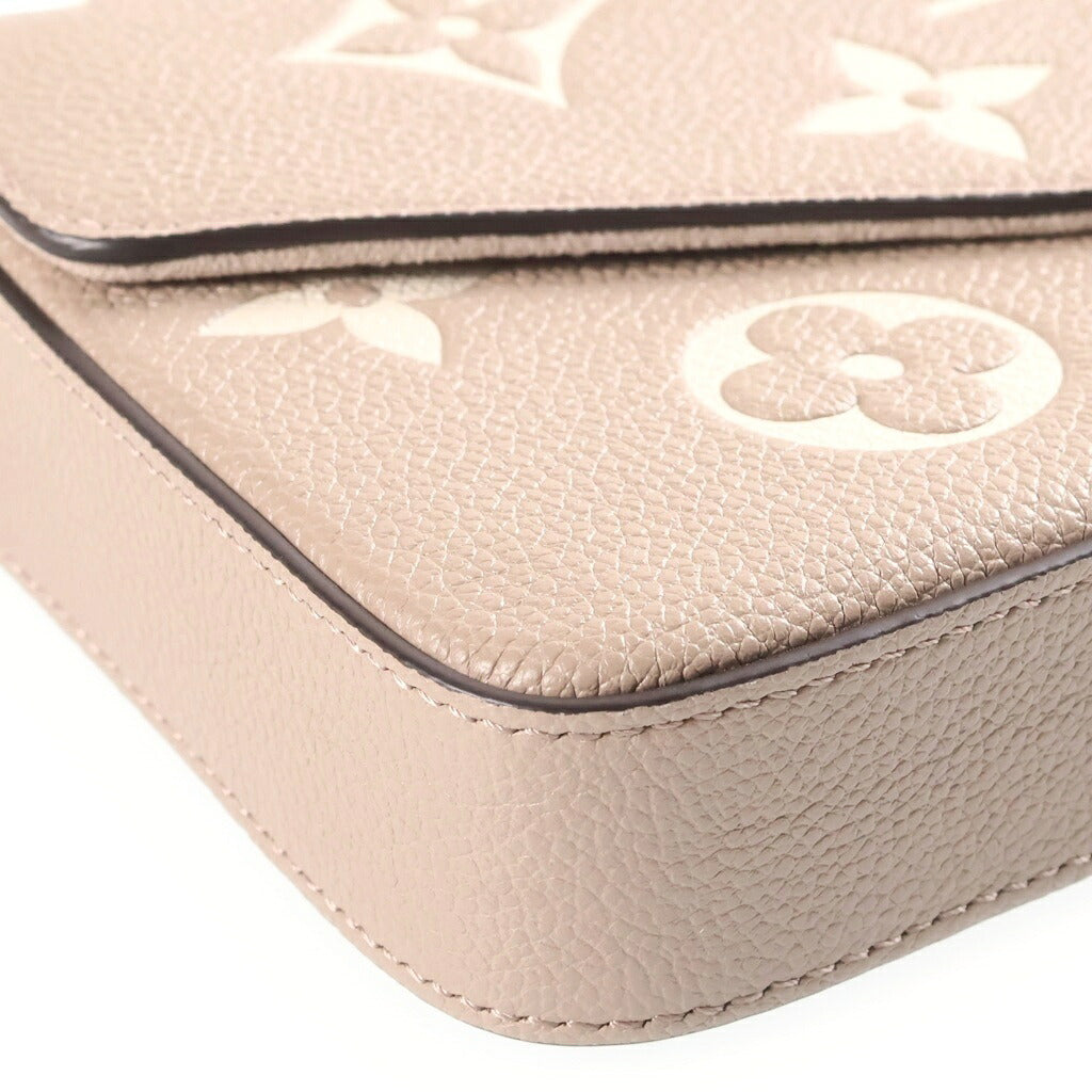 LOUIS VUITTON(ルイヴィトン) モノグラムアンプラント ポシェットフェリシー ショルダーバッグ ベージュ RFID M82610