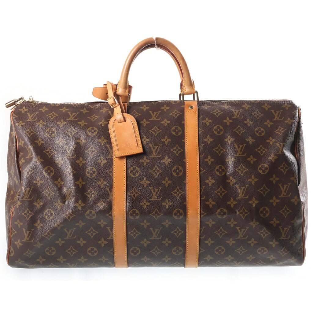 LOUIS VUITTON(ルイヴィトン) モノグラム キーポル55 ハンド ボストンバッグ PVC/レザー ゴールド金具 ブラウン M41424