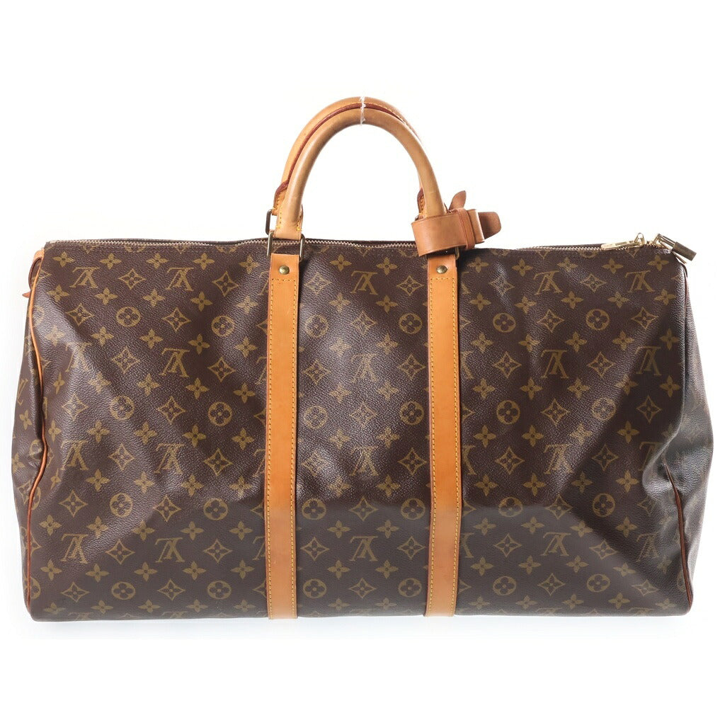 LOUIS VUITTON(ルイヴィトン) モノグラム キーポル55 ハンド ボストンバッグ PVC/レザー ゴールド金具 ブラウン M41424