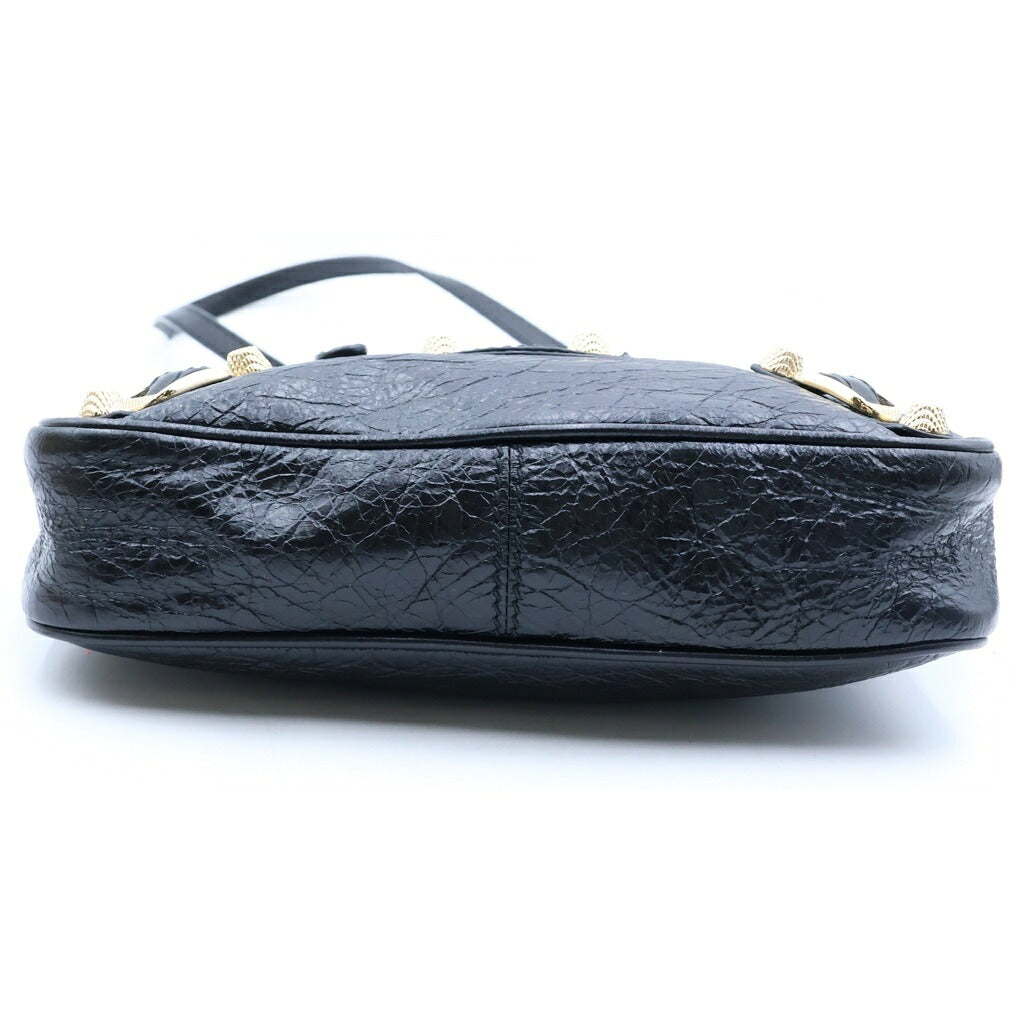 BALENCIAGA(バレンシアガ) ザ ヒップ ショルダーバッグ ブラック シャイニーカーフスキン 519844 ゴールド金具