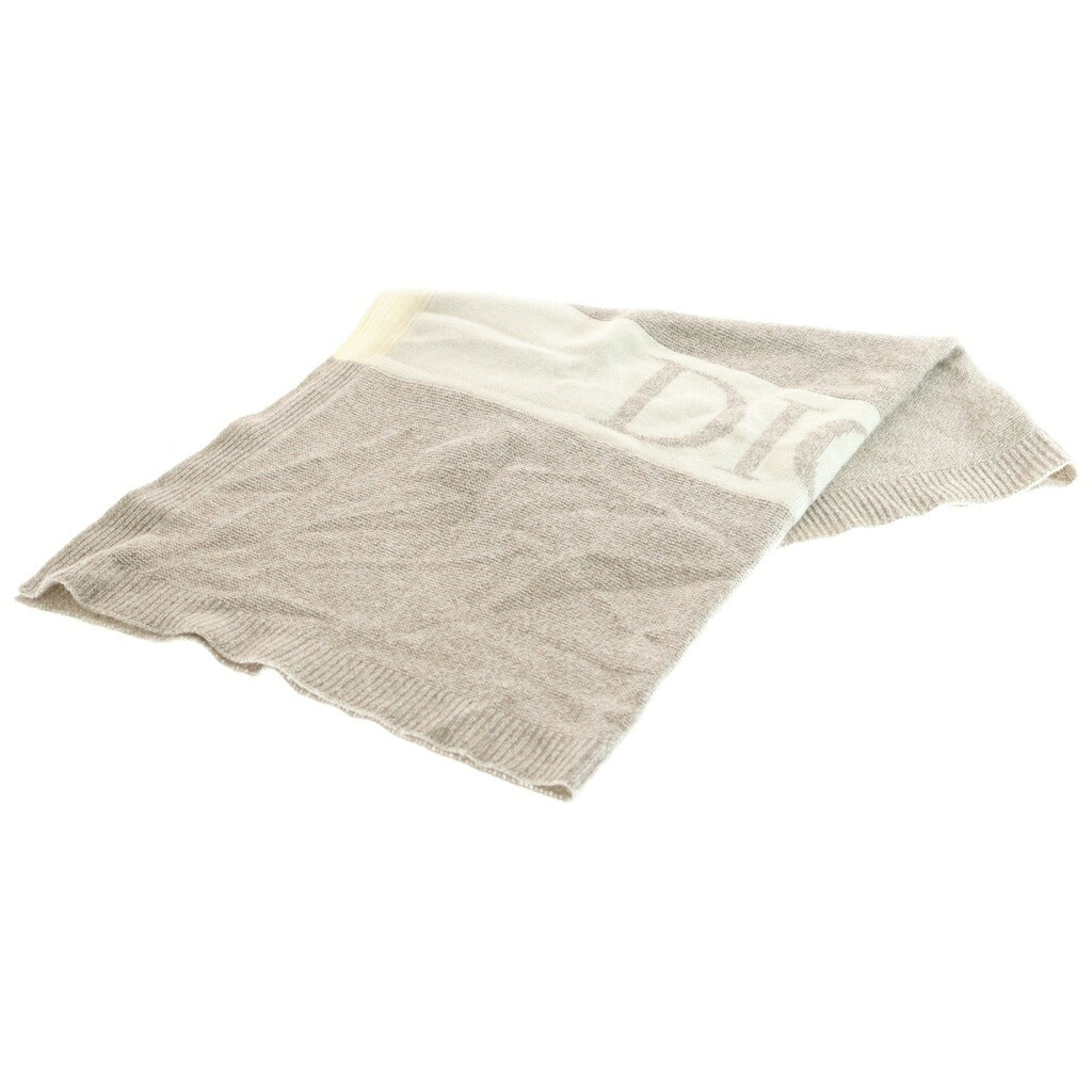 Christian Dior(クリスチャンディオール) カシミヤ混 ロゴブランケット ベージュ 2SBP44BLAM