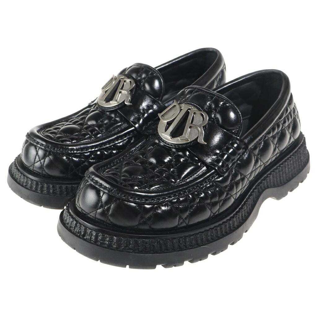 Christian Dior(クリスチャンディオール) Dior Buffalo バッファロー カナージュ ローファー レザーシューズ ブラック 3LO143ZZP