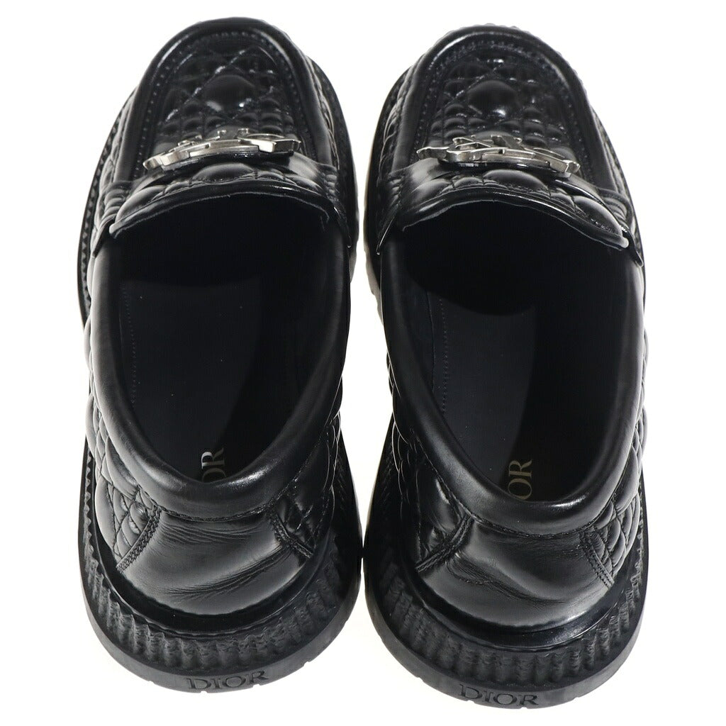 Christian Dior(クリスチャンディオール) Dior Buffalo バッファロー カナージュ ローファー レザーシューズ ブラック 3LO143ZZP