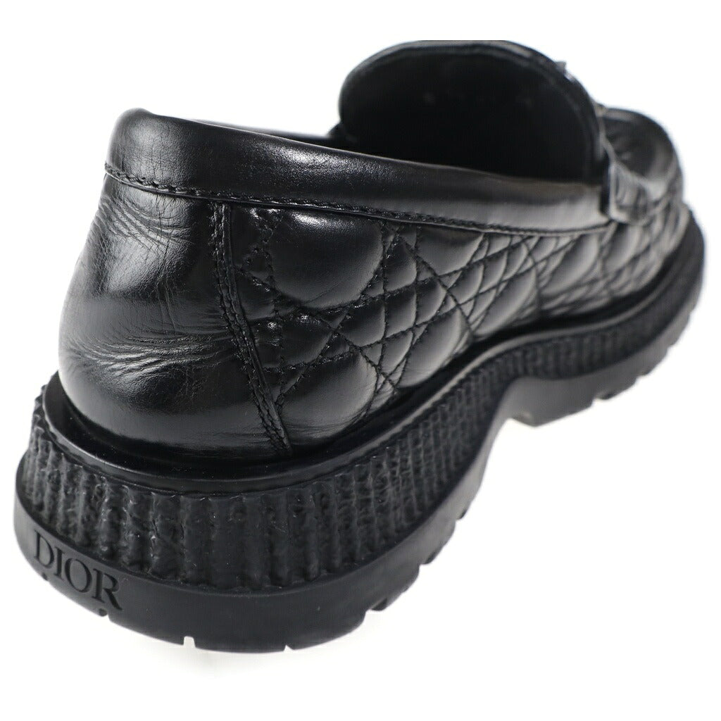 Christian Dior(クリスチャンディオール) Dior Buffalo バッファロー カナージュ ローファー レザーシューズ ブラック 3LO143ZZP