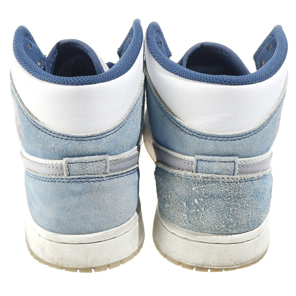 NIKE(ナイキ) AIR JORDAN MID SE ナイキ エア ジョーダン 1 ミッド シーズナルエディション ハイカット スニーカー ライトブルー/ホワイト DN3706-401