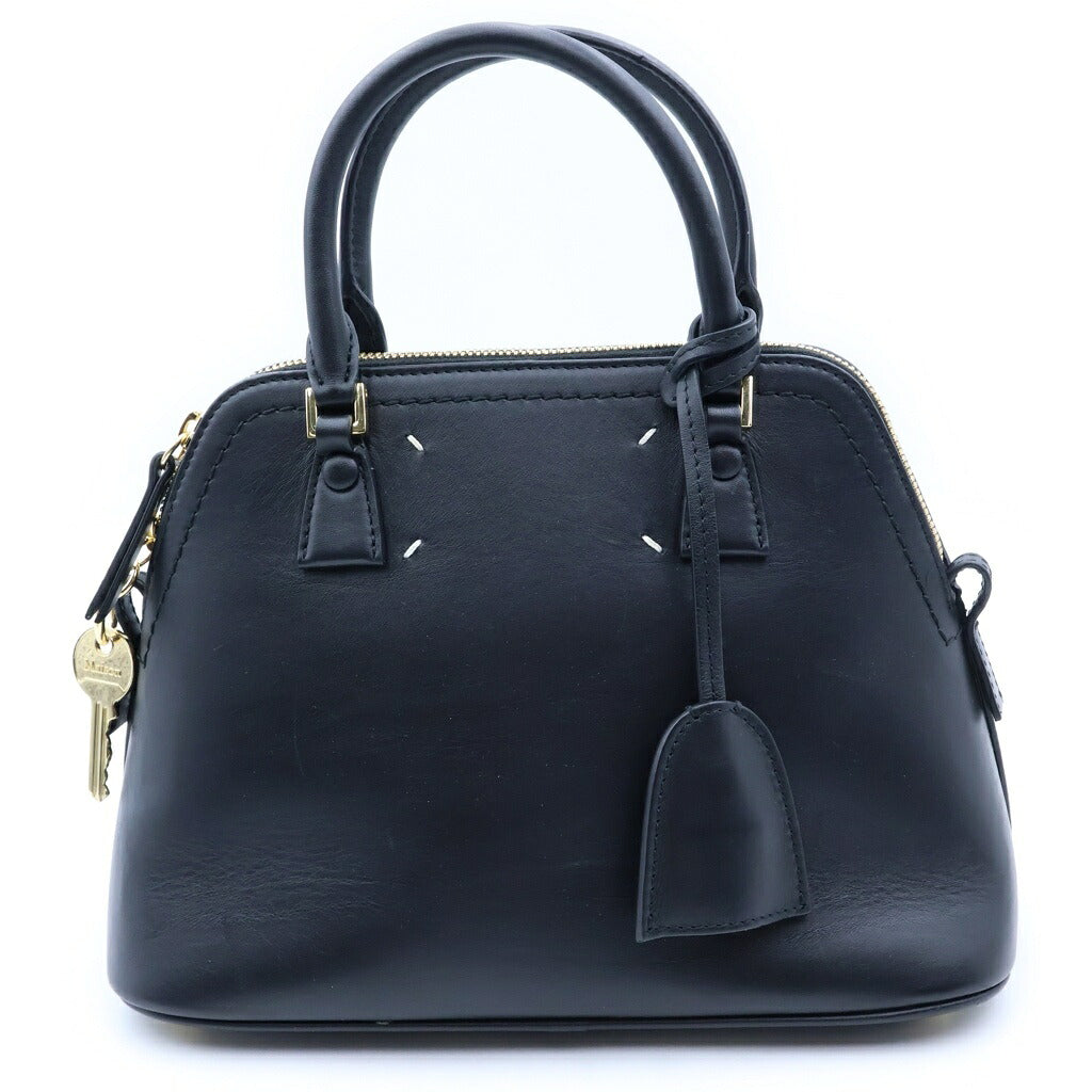 Maison Margiela(メゾンマルジェラ) 5AC 2WAYハンドバッグ ショルダーバッグ ブラック レザー S56WG0082 ゴールド金具