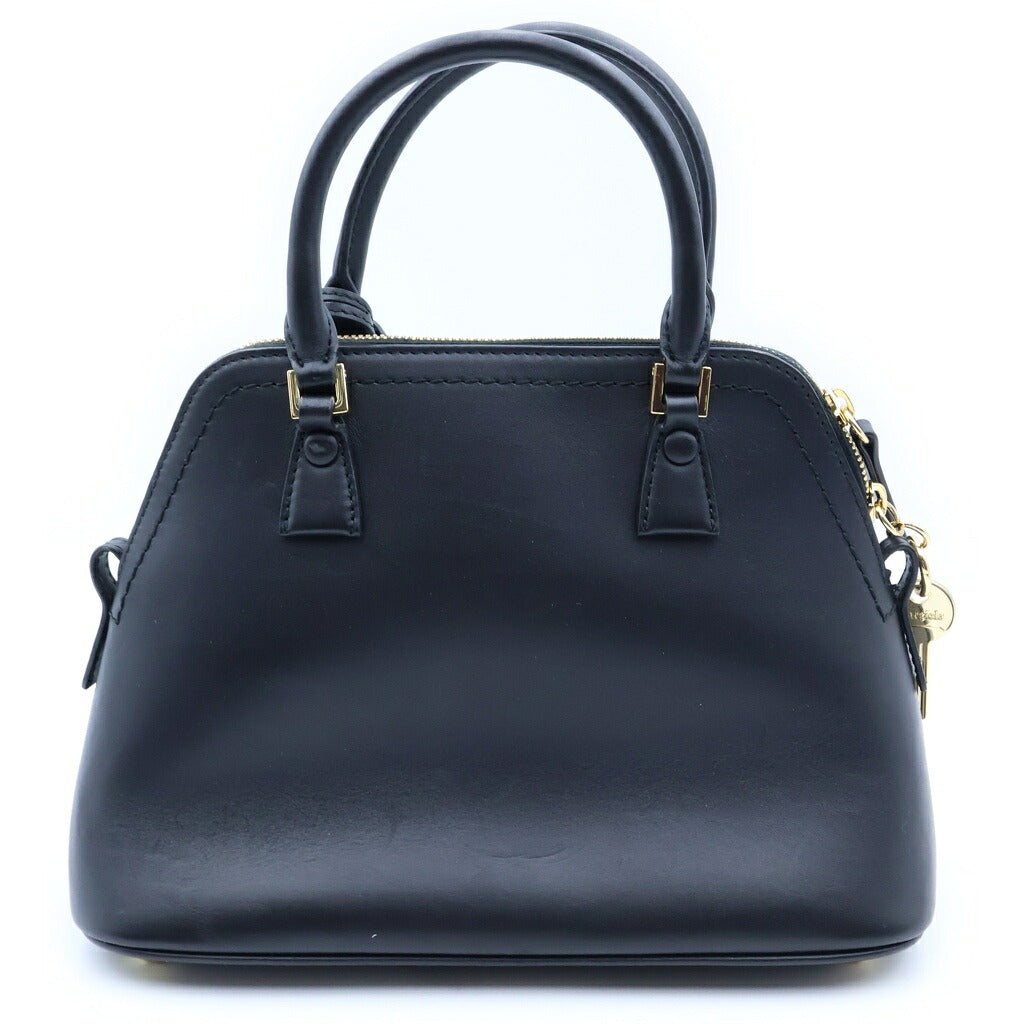 Maison Margiela(メゾンマルジェラ) 5AC 2WAYハンドバッグ ショルダーバッグ ブラック レザー S56WG0082 ゴールド金具