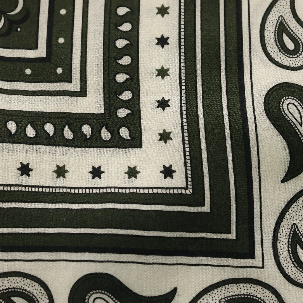 HERMES(エルメス) カレジェアン スカーフ グラン・アパラ・バンダナ カーキ×アイボリー