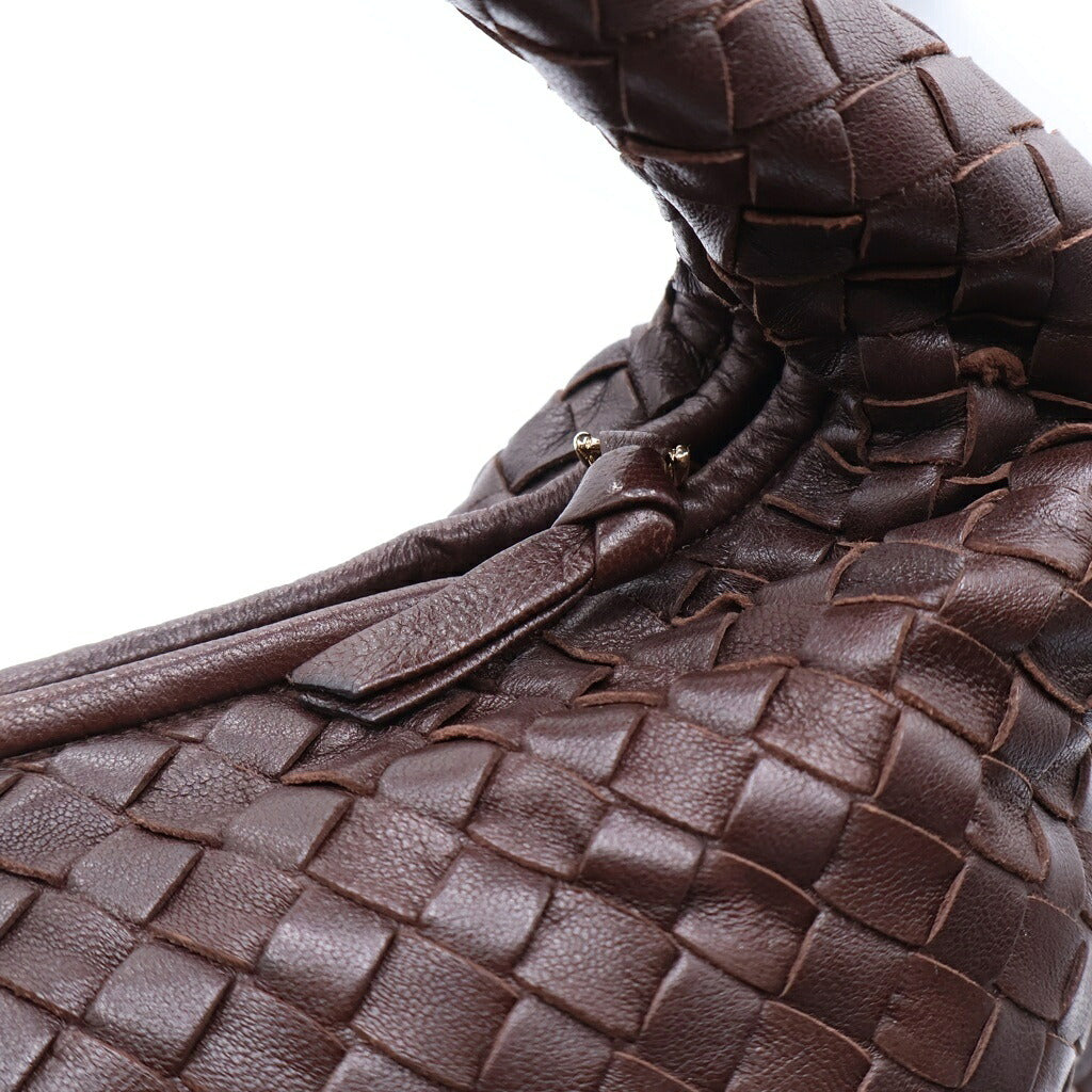 BOTTEGA VENETA(ボッテガヴェネタ) イントレチャート トートバッグ ショルダーバッグ ホーボーバッグ ブラウン レザー 115654 ゴールド金具