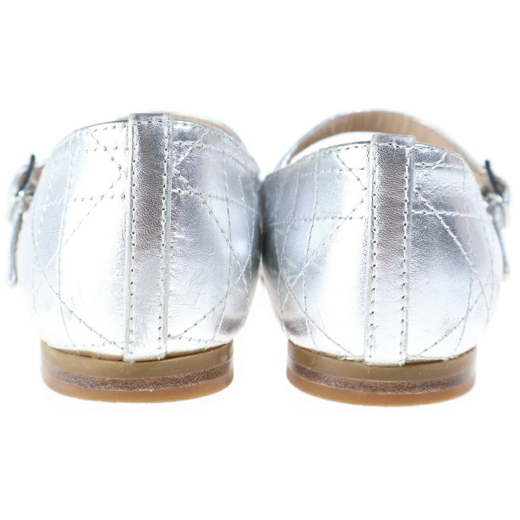DIOR(ディオール) バレリーナシューズ パンプス キッズ ベビー カナージュ レザー シルバー