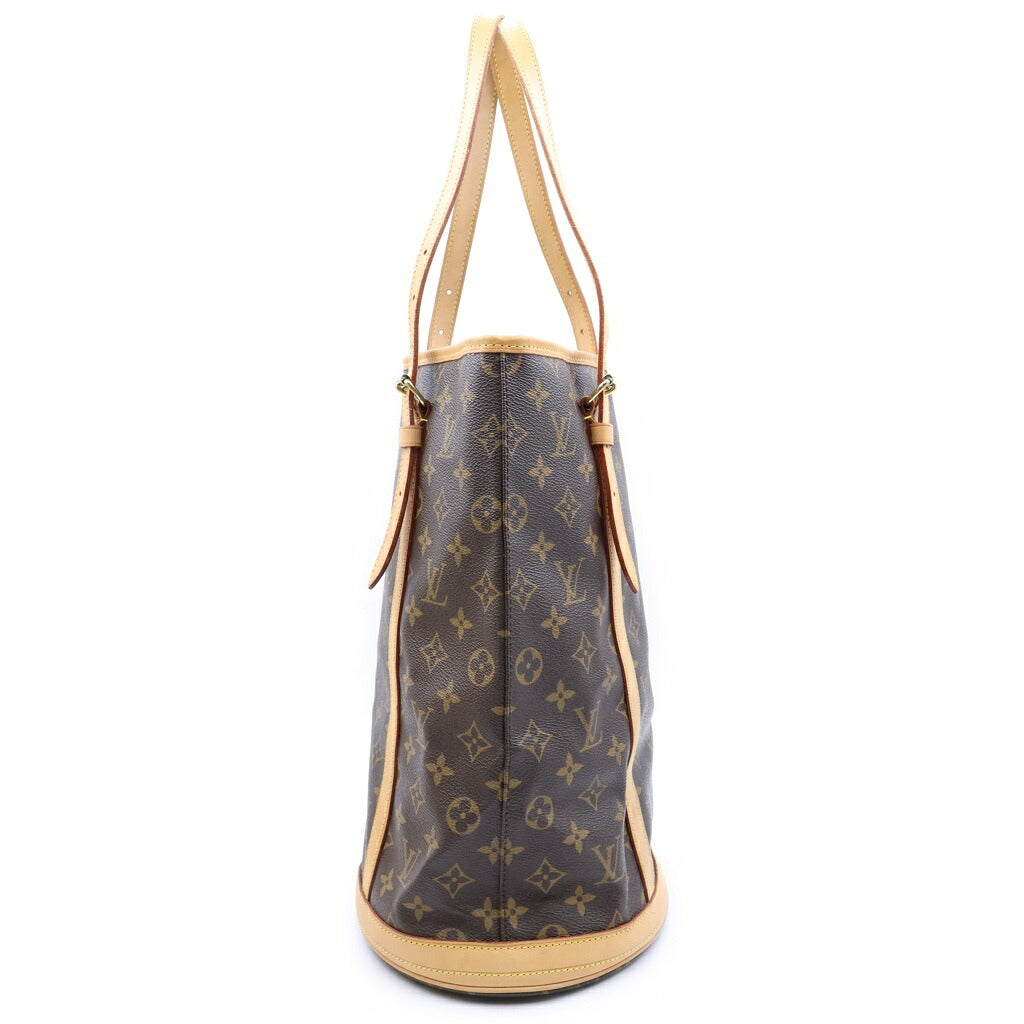 LOUIS VUITTON(ルイヴィトン) モノグラム バケットPM ハンドバッグ トートバッグ ブラウン レザー×PVC M42238 ゴールド金具