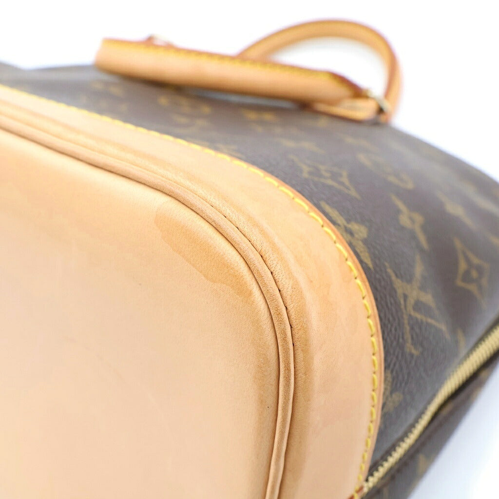 LOUIS VUITTON(ルイヴィトン) モノグラム アルマPM ハンドバッグ ブラウン レザー×PVC M51130 ゴールド金具