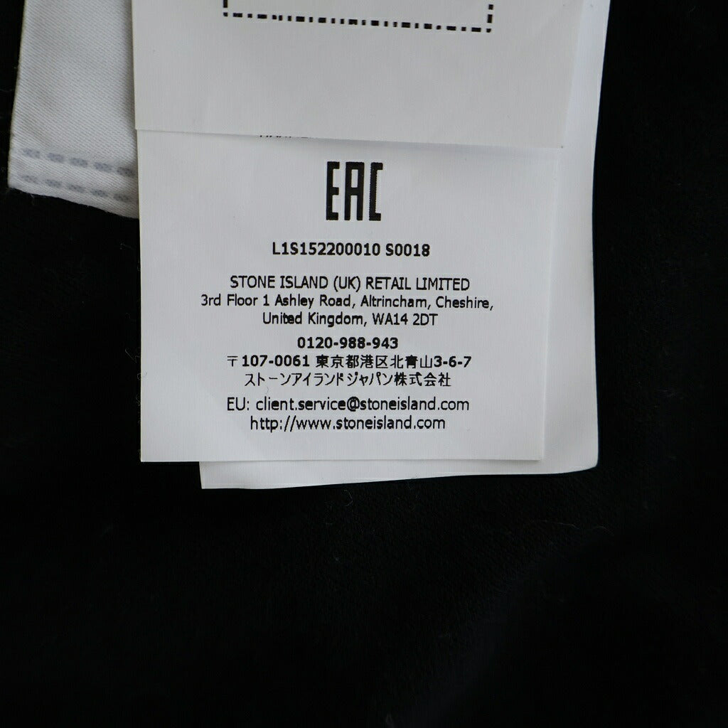 STONE ISLAND(ストーンアイランド) ワッペンロゴ 半袖 ポロシャツ ブラック L1S152200010S0018