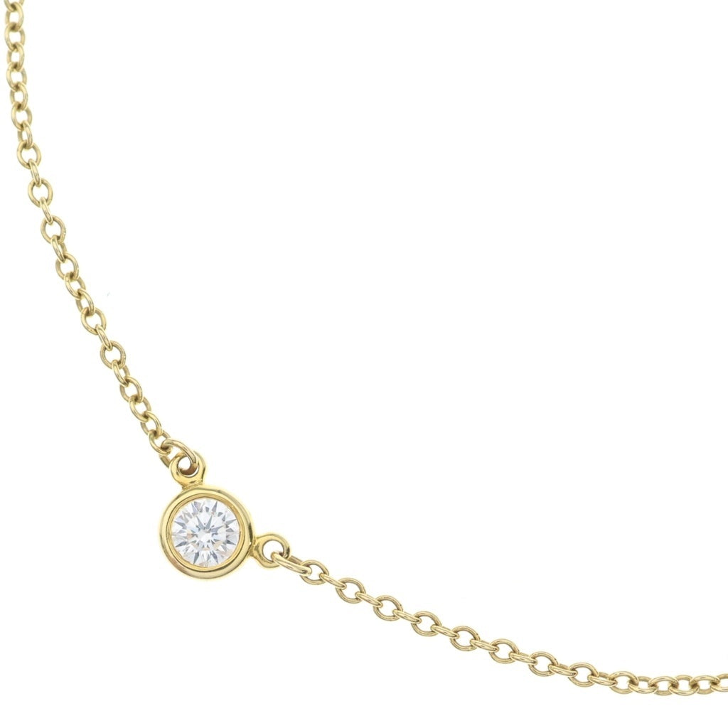 TIFFANY & Co.(ティファニー) バイザヤード ネックレス 1P ダイヤモンド K18イエローゴールド D0.03ct 1.7g