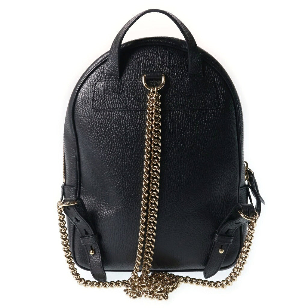 GUCCI(グッチ) ソーホー リュックサック バックパック ブラック レザー 536192 ゴールド金具