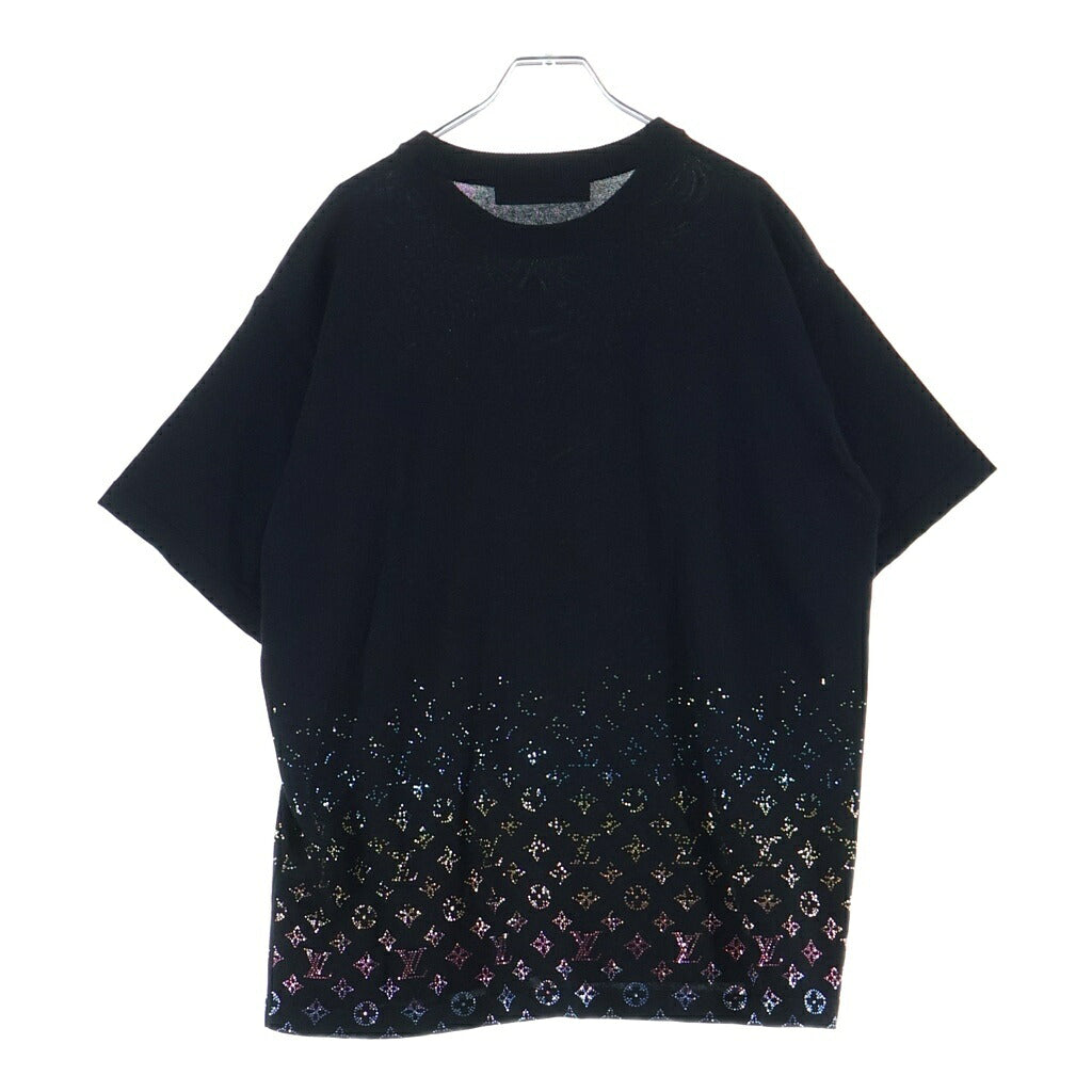 LOUIS VUITTON(ルイヴィトン) モノグラム グラディエント エンベリッシュド Tシャツ 半袖 コットン ブラック