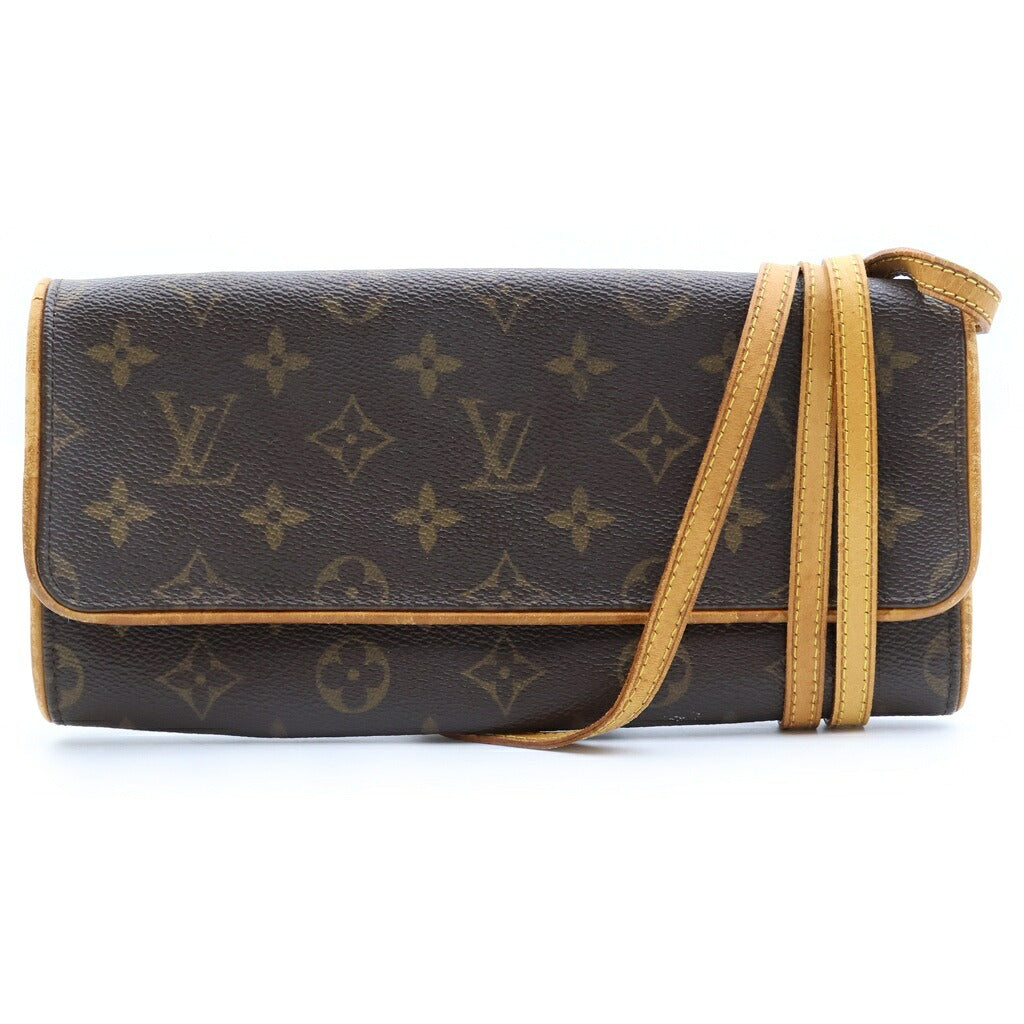 LOUIS VUITTON(ルイヴィトン) ポシェットツインGM ショルダーバッグ モノグラム PVCレザー ブラウン M51852