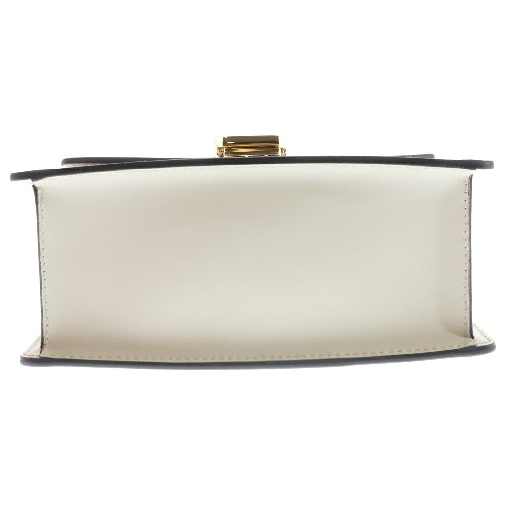 GUCCI(グッチ) シルヴィミニ 2WAYハンドバッグ ショルダーバッグ ホワイト レザー 470270 ゴールド金具