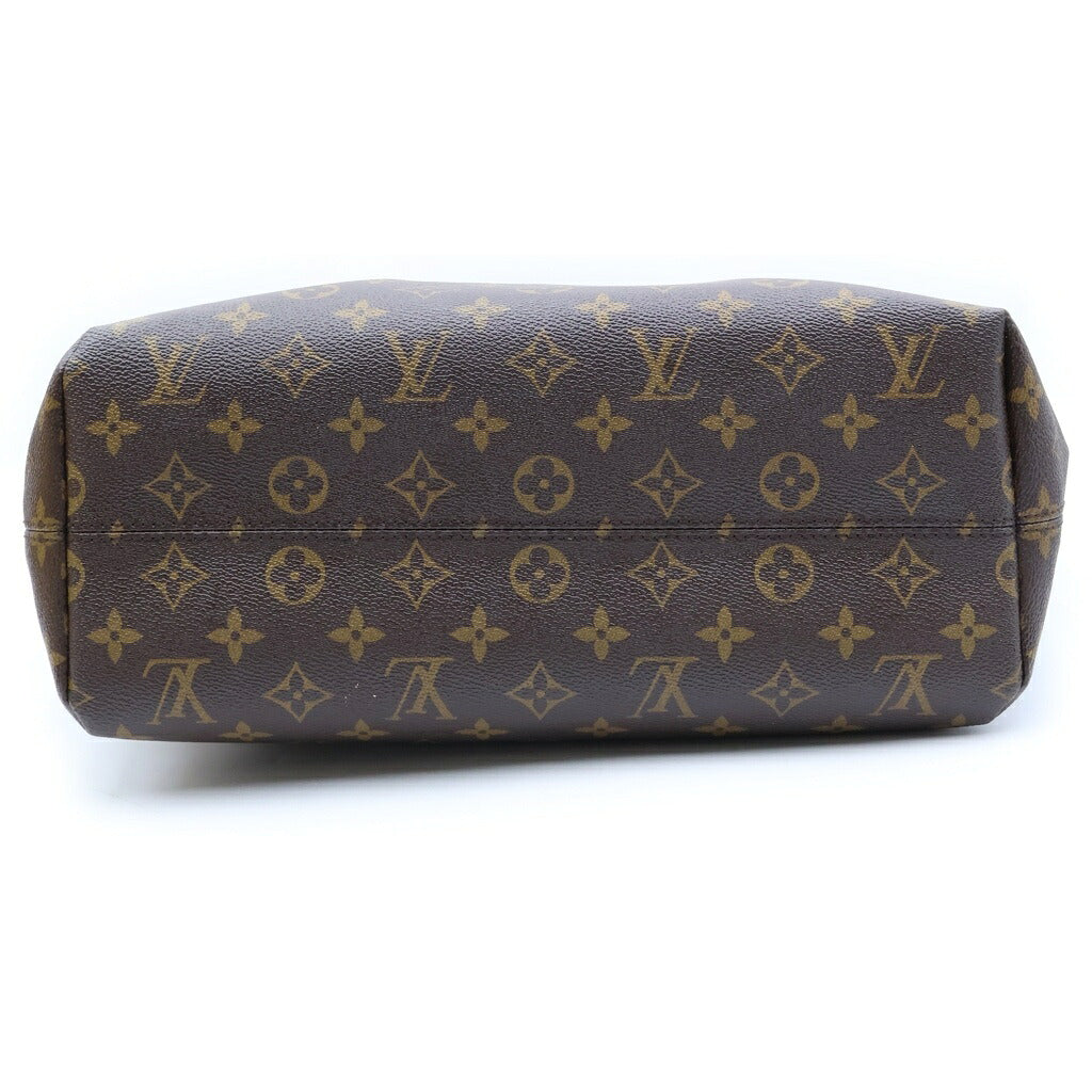 LOUIS VUITTON(ルイヴィトン) モノグラム ラスパイユPM ハンドバッグ トートバッグ ブラウン レザー×PVC M40608 ゴールド金具
