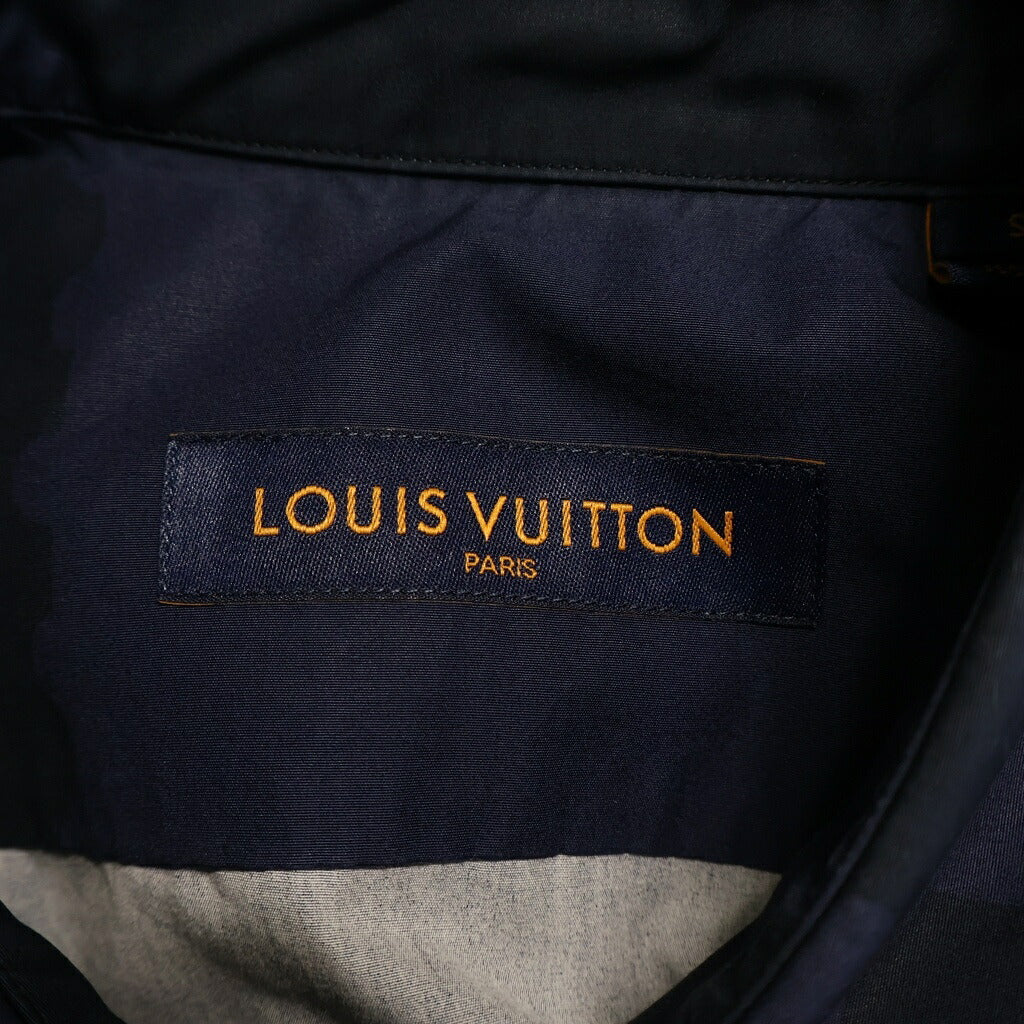 LOUIS VUITTON(ルイヴィトン) ×NIGO 22SS 半袖シャツ ジャイアントダミエ コットン ネイビー RM221M