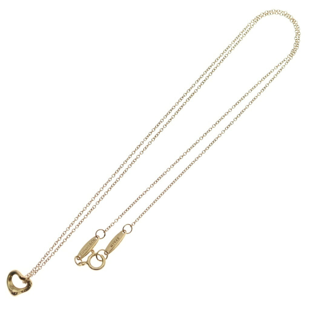 TIFFANY & Co.(ティファニー) ティファニー オープンハート ミニ ネックレス ペンダント チェーン ピンクゴールド Au750PG