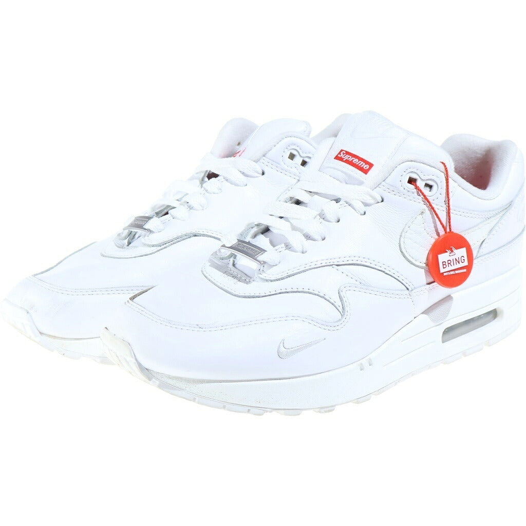 NIKE(ナイキ) ×SUPREME AIR MAX 1 '87 SP シュプリーム エアマックス ローカットシューズ スニーカー US8/26cm ホワイト HF8813-100