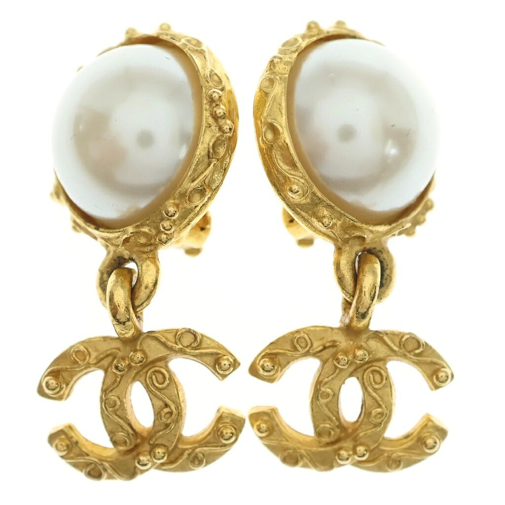 CHANEL(シャネル) ココマーク フェイクパール イヤリング ゴールド 96A