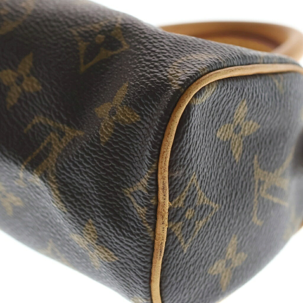 LOUIS VUITTON(ルイヴィトン) モノグラム ミニスピーディ ハンドバッグ ボストンバッグ 収納 ブラウン レザー×PVC M41534 ゴールド金具