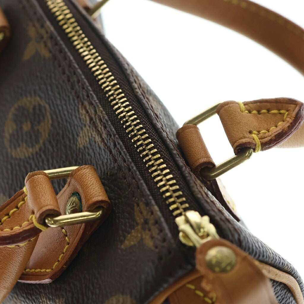 LOUIS VUITTON(ルイヴィトン) モノグラム ミニスピーディ ハンドバッグ ボストンバッグ 収納 ブラウン レザー×PVC M41534 ゴールド金具