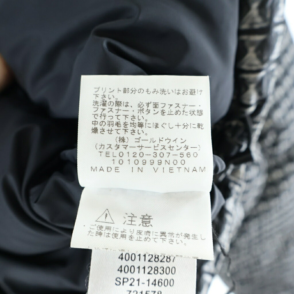 SUPREME(シュプリーム) 21SS ×THE NORTH FACE Studded Nuptse Jacket ザノースフェイス スタッズ プリント ヌプシ ダウンジャケット ブラック ND421001