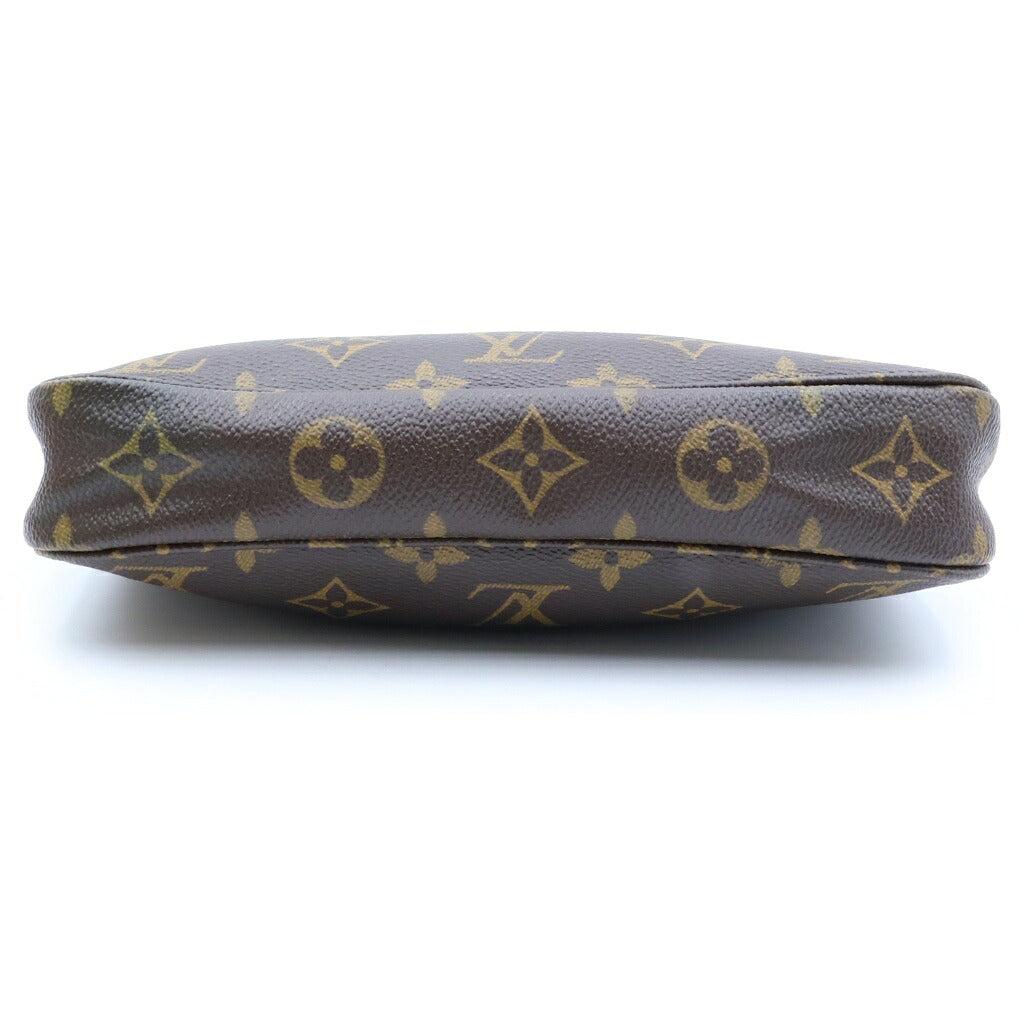 LOUIS VUITTON(ルイヴィトン) モノグラム ポシェットアクセソワール ハンドバッグ ポーチ ケース ブラウン レザー×PVC M51980 ゴールド金具