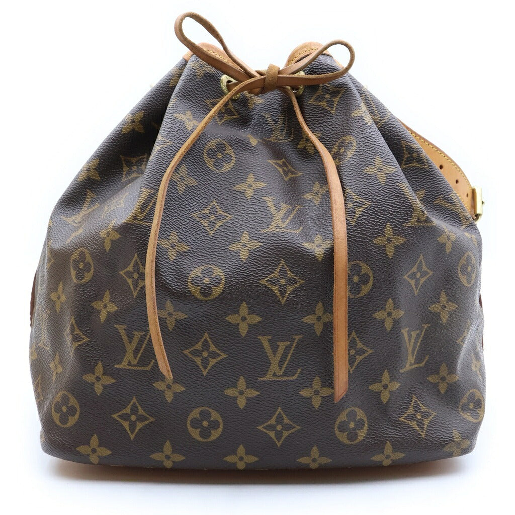 LOUIS VUITTON(ルイヴィトン) モノグラム ノエ ショルダーバッグ ブラウン レザー×PVC M42224 ゴールド金具