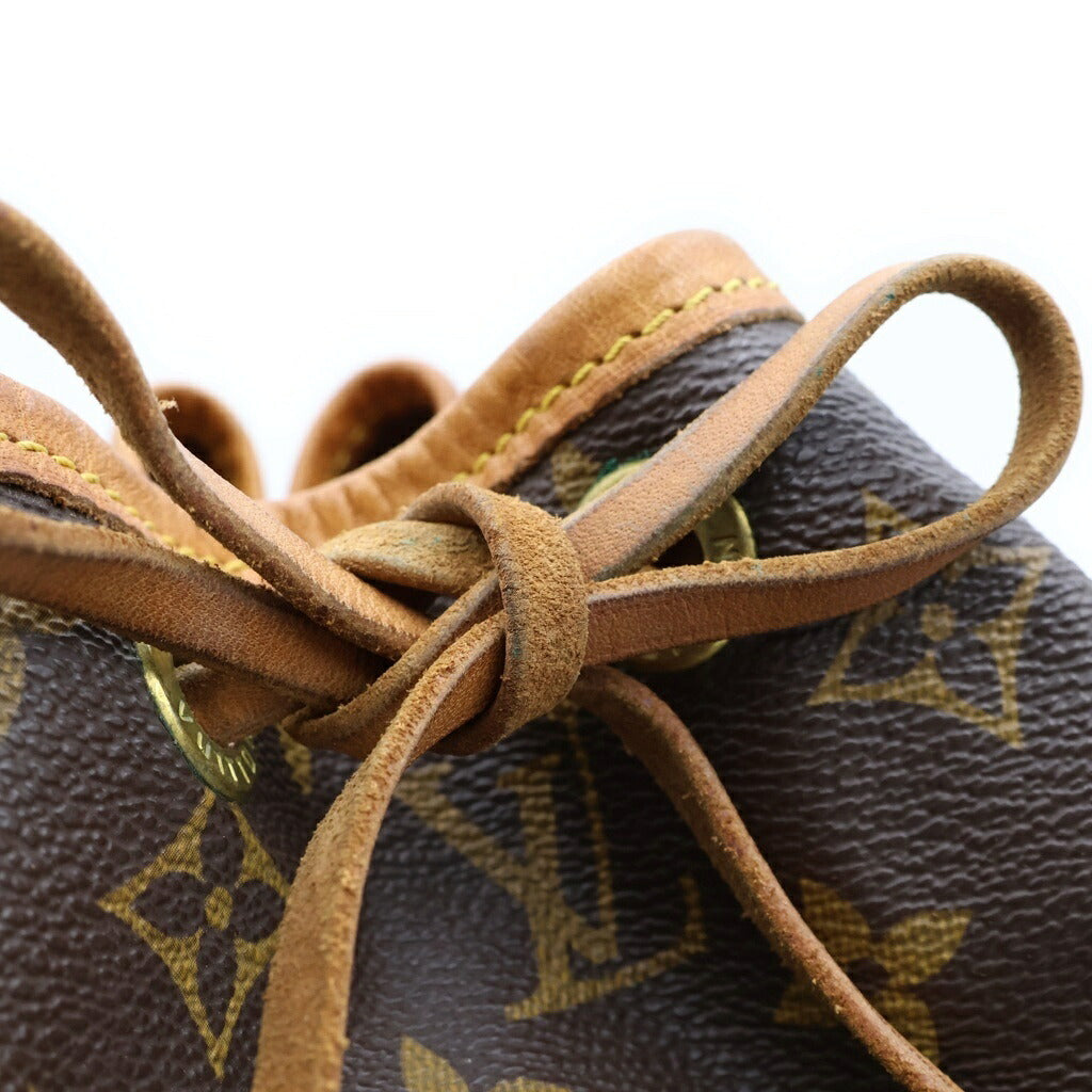 LOUIS VUITTON(ルイヴィトン) モノグラム ノエ ショルダーバッグ ブラウン レザー×PVC M42224 ゴールド金具